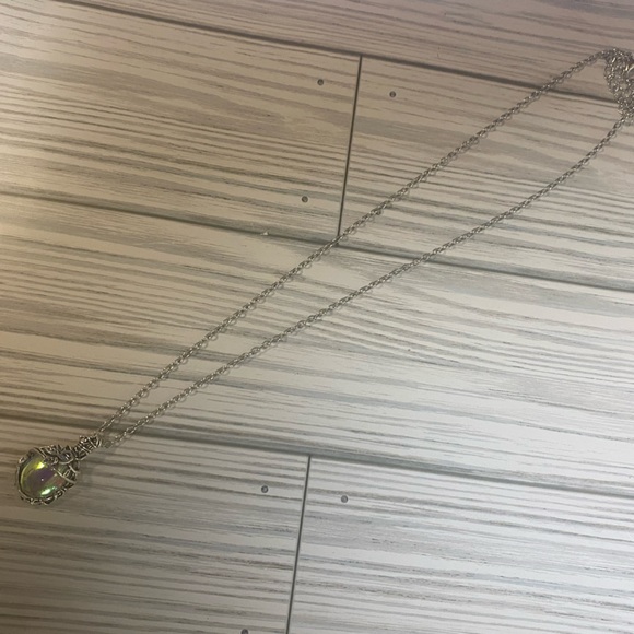 Silver Tone Moonstone Charm Necklace - Picture 2 of 4